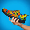 Orange And Blue Butterfly Print Men's Sneakers-grizzshop