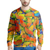 Orange And Blue Butterfly Print Men's Sweatshirt-grizzshop