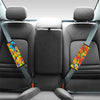 Orange And Blue Butterfly Print Seat Belt Cover-grizzshop