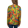 Orange And Blue Butterfly Print Women's Sweatshirt-grizzshop