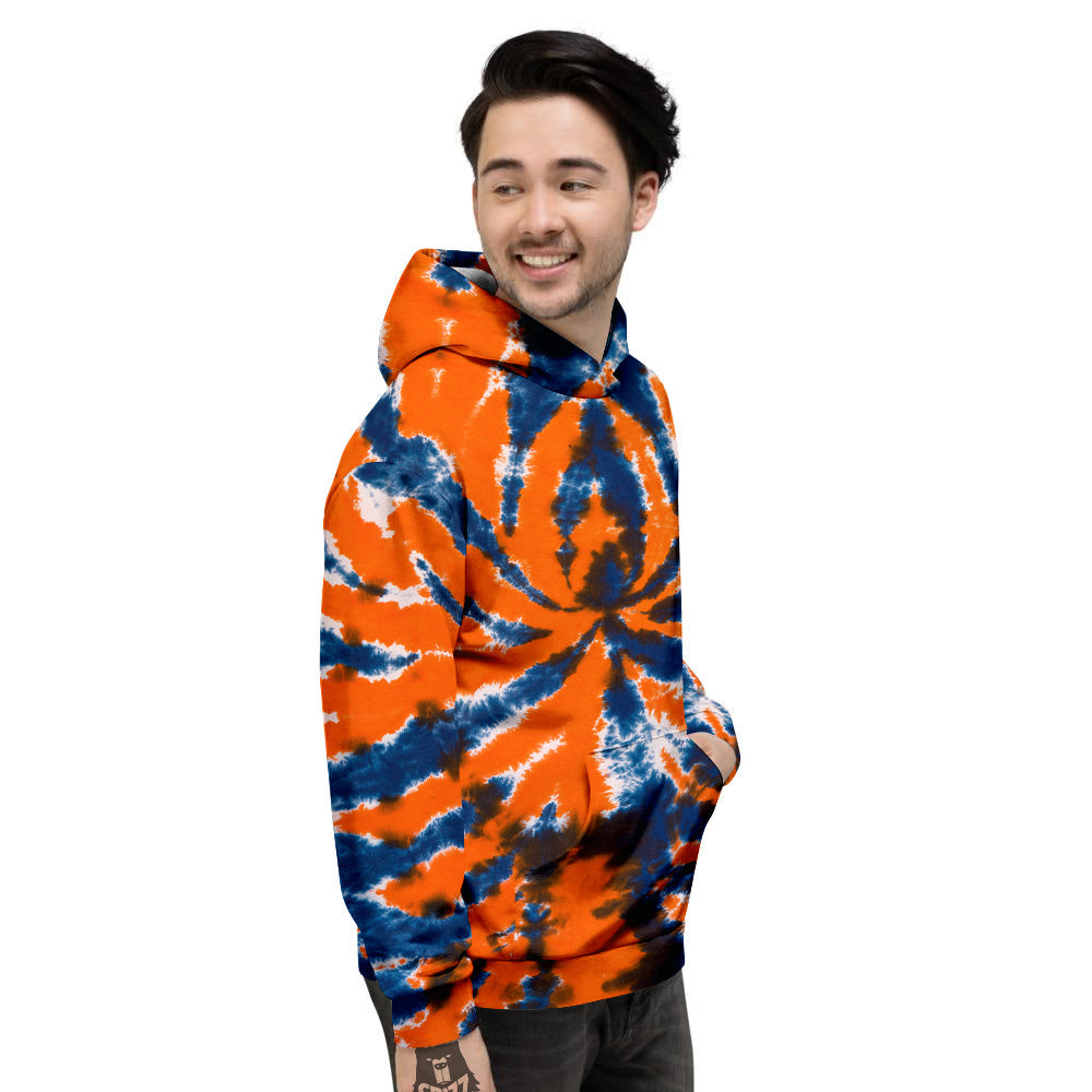 Orange and blue tie dye online hoodie