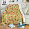 Orange Avocado Pattern Print Blanket-grizzshop