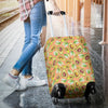 Orange Avocado Pattern Print Luggage Cover Protector-grizzshop