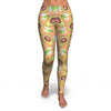 Orange Avocado Pattern Print Pattern Women Leggings-grizzshop