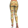 Orange Avocado Pattern Print Pattern Women Leggings-grizzshop