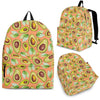 Orange Avocado Pattern Print Premium Backpack-grizzshop