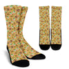 Orange Avocado Pattern Print Unisex Crew Socks-grizzshop