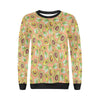 Orange Avocado Pattern Print Women Crewneck Sweatshirt-grizzshop