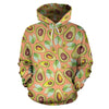 Orange Avocado Pattern Print Women Men Pullover Hoodie-grizzshop