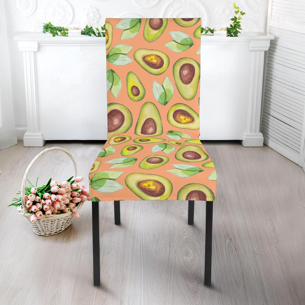 Orange Avocado Patttern Print Chair Cover-grizzshop