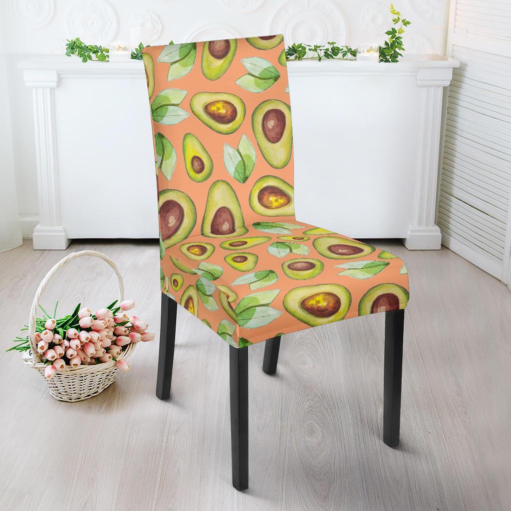 Orange Avocado Patttern Print Chair Cover-grizzshop