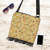 Orange Avocado Patttern Print Crossbody Bags-grizzshop