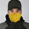 Orange Avocado Patttern Print Face Mask-grizzshop