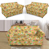 Orange Avocado Patttern Print Loveseat Cover-grizzshop