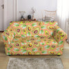 Orange Avocado Patttern Print Loveseat Cover-grizzshop