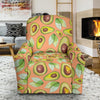 Orange Avocado Patttern Print Recliner Cover-grizzshop