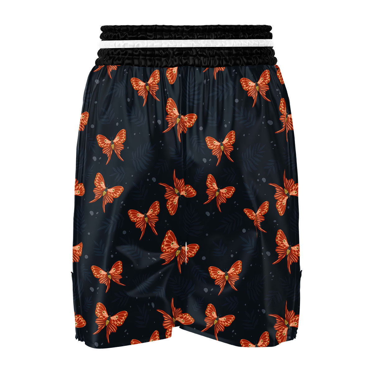 Orange Butterfly Monarch Print Pattern Boxing Shorts-grizzshop