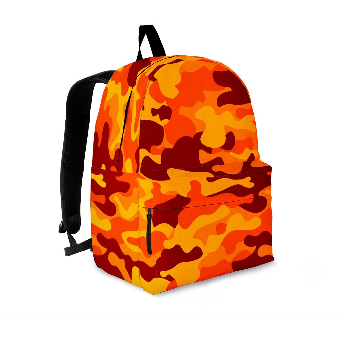 Orange Camo Print Backpack-grizzshop