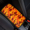 Orange Camo Print Car Console Cover-grizzshop