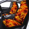 Orange Camo Print Car Seat Covers-grizzshop