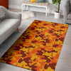 Orange Camo Print Floor Mat-grizzshop