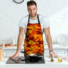 Orange Camo Print Men's Apron-grizzshop