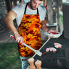 Orange Camo Print Men's Apron-grizzshop