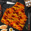 Orange Camo Print Men's Apron-grizzshop