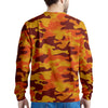 Orange Camo Print Men's Sweatshirt-grizzshop