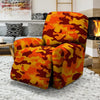 Orange Camo Print Recliner Cover-grizzshop