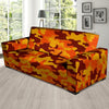 Orange Camo Print Sofa Cover-grizzshop