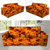 Orange Camo Print Sofa Cover-grizzshop