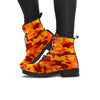 Orange Camo Print Women's Boots-grizzshop