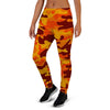 Orange Camo Print Women's Joggers-grizzshop