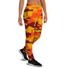 Orange Camo Print Women's Joggers-grizzshop