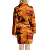 Orange Camo Print Women's Robe-grizzshop