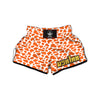 Orange Cow Print Pattern Muay Thai Boxing Shorts-grizzshop