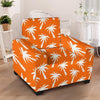 Orange Hawaiian Palm Tree Print Armchair Cover-grizzshop