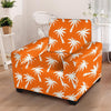 Orange Hawaiian Palm Tree Print Armchair Cover-grizzshop