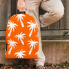 Orange Hawaiian Palm Tree Print Backpack-grizzshop