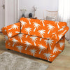 Orange Hawaiian Palm Tree Print Loveseat Cover-grizzshop