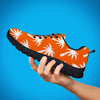 Orange Hawaiian Palm Tree Print Men's Sneakers-grizzshop