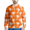 Orange Hawaiian Palm Tree Print Men's Sweatshirt-grizzshop