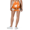 Orange Hawaiian Palm Tree Print Mini Skirt-grizzshop