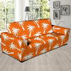 Orange Hawaiian Palm Tree Print Sofa Cover-grizzshop