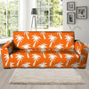 Orange Hawaiian Palm Tree Print Sofa Cover-grizzshop