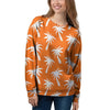 Orange Hawaiian Palm Tree Print Women's Sweatshirt-grizzshop