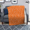 Orange Paisley Bandana Print Blanket-grizzshop