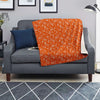 Orange Paisley Bandana Print Blanket-grizzshop