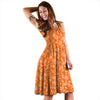 Orange Paisley Bandana Print Dress-grizzshop